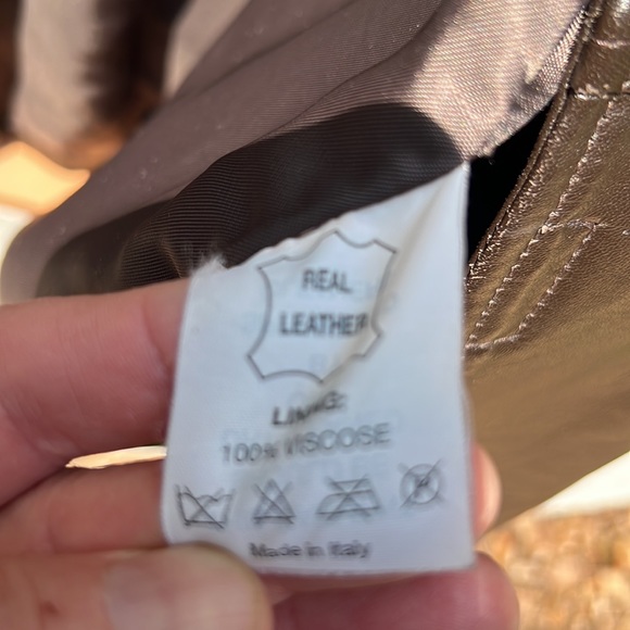 Vintage, Donald Pliner, bomber jacket glove, leather, Italian man size medium - Picture 9 of 9